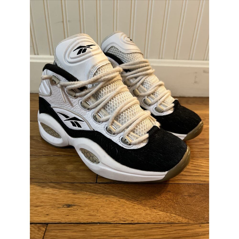 Reebok Question Mid Concord Men's Size 7 US M48511 Black White Athletic Shoes